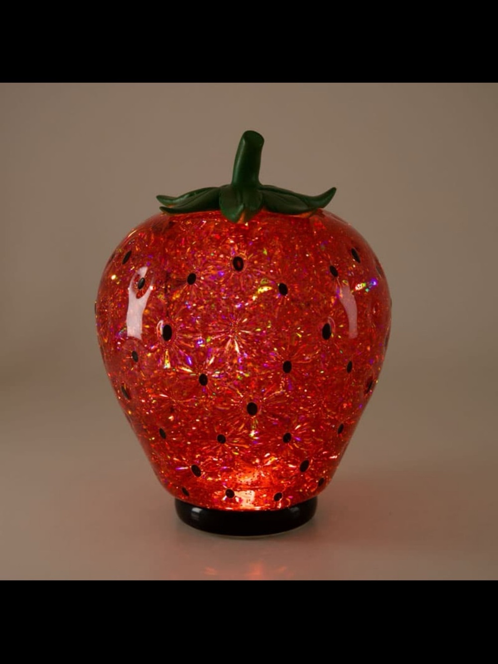 Cracker Barrel Glitter Strawberry Globe